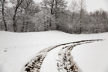 Image showing the winter road  