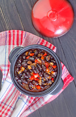 Image showing black beans with chili