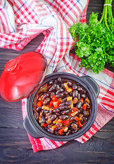 Image showing black beans with chili