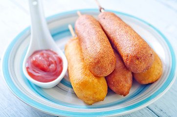 Image showing corndogs