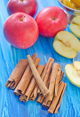 Image showing cinnamon and apples