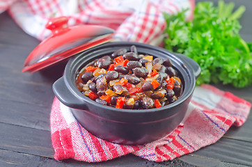 Image showing black beans with chili