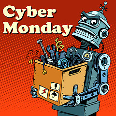 Image showing Robot Cyber Monday gadgets and electronics
