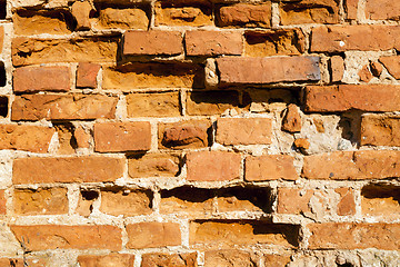 Image showing destroyed brick wall  