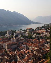 Image showing roofs of the old Kotor  