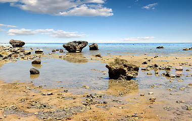 Image showing Low water on beach