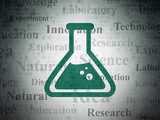 Image showing Science concept: Flask on Digital Paper background