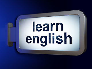 Image showing Studying concept: Learn English on billboard background