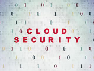 Image showing Cloud computing concept: Cloud Security on Digital Paper background