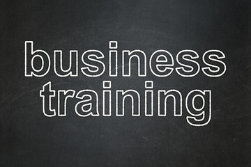 Image showing Studying concept: Business Training on chalkboard background