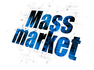 Image showing Advertising concept: Mass Market on Digital background