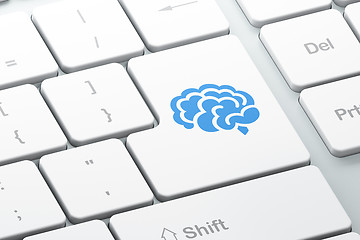 Image showing Health concept: Brain on computer keyboard background