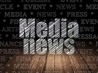 Image showing News concept: Media News in grunge dark room