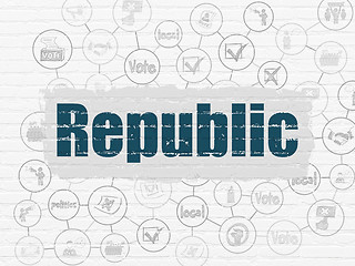 Image showing Political concept: Republic on wall background