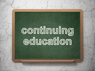 Image showing Learning concept: Continuing Education on chalkboard background