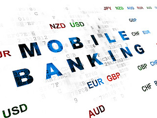 Image showing Banking concept: Mobile Banking on Digital background