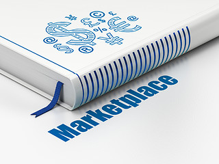 Image showing Marketing concept: book Finance Symbol, Marketplace on white background