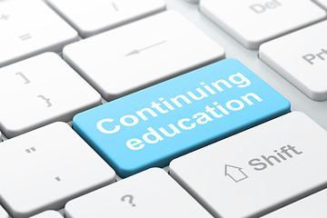 Image showing Education concept: Continuing Education on computer keyboard background