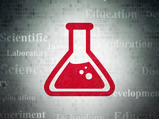 Image showing Science concept: Flask on Digital Paper background