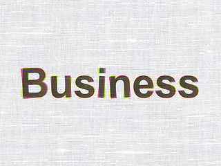 Image showing Business concept: Business on fabric texture background