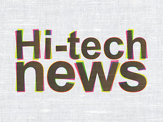 Image showing News concept: Hi-tech News on fabric texture background