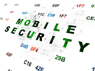 Image showing Safety concept: Mobile Security on Digital background