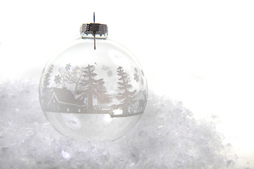 Image showing christmas decoration in the snow