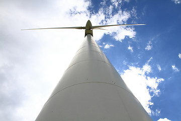 Image showing wind power and blue sky