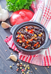 Image showing black beans with chili