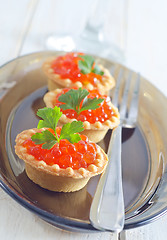 Image showing tartalets with caviar