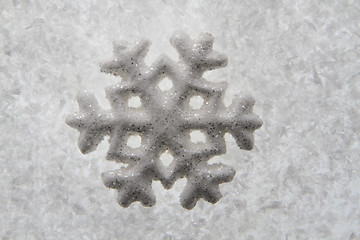 Image showing christmas decoration in the snow