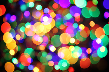 Image showing abstract christmas color lights background