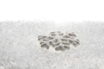 Image showing christmas decoration in the snow