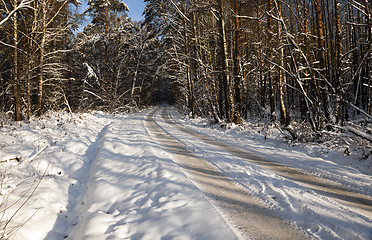 Image showing the winter road  