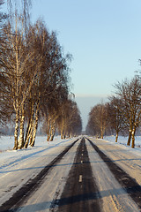 Image showing the winter road  