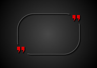 Image showing Quote blank dark flat abstract design