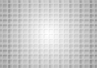 Image showing Grey geometric square mesh with shadow