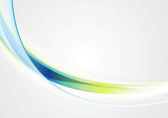 Image showing Bright shiny waves vector image background