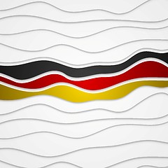 Image showing Corporate wavy bright abstract background. German flag colors