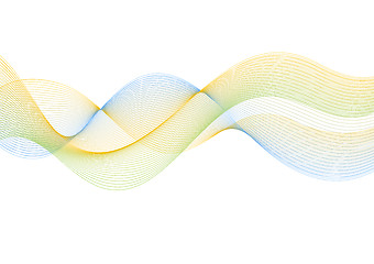 Image showing Abstract lines wavy bright background