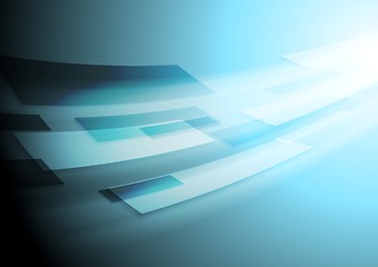 Image showing Bright blue hi-tech vector motion image background