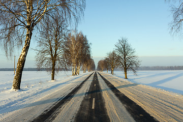 Image showing the winter road  