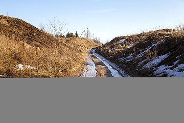 Image showing rural road in spring  