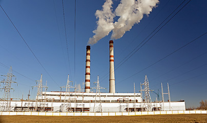 Image showing power plant . close up. Belarus