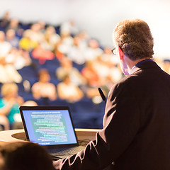 Image showing Speaker at Business Conference and Presentation.