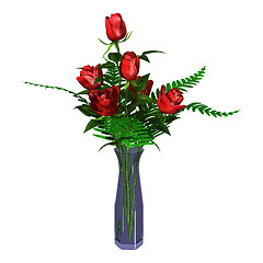 Image showing Red Rose Flowers