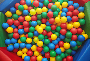 Image showing Multicolored plastic balls