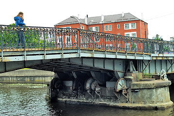 Image showing Locks of love on Medovy Bridge. Kaliningrad.Russia