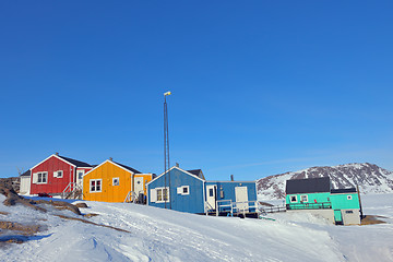 Image showing Colorful houses in Greenland