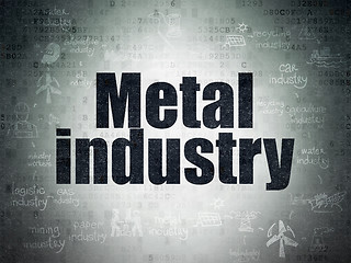 Image showing Manufacuring concept: Metal Industry on Digital Paper background